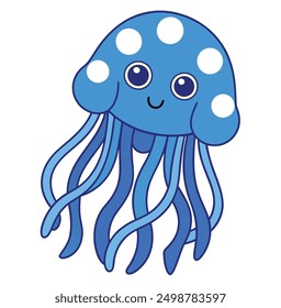Una medusa submarina de Ilustración vectorial