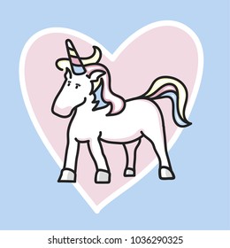 vector illustration of a unicorn