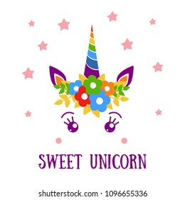 Vector illustration of unicorn