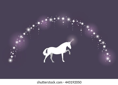 Vector illustration of unicorn. Elements for design.
