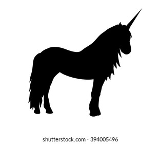 Vector illustration of unicorn on white background. Element for design.