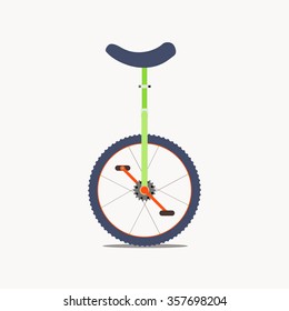 a bicycle with one wheel