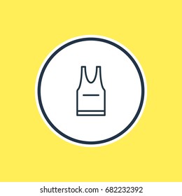 Vector Illustration Of Uniform Outline. Beautiful Athletic Element Also Can Be Used As T-Shirt  Element.