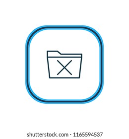 Vector illustration of uninstall icon line. Beautiful bureau element also can be used as delete  icon element.