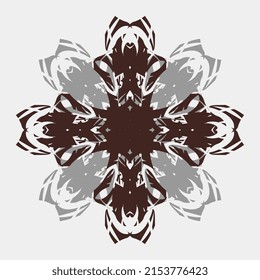 ilustración vectorial de una bella Mandala única combinación de colores para la decoración