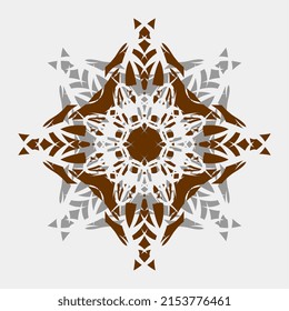 ilustración vectorial de una bella Mandala única combinación de colores para la decoración