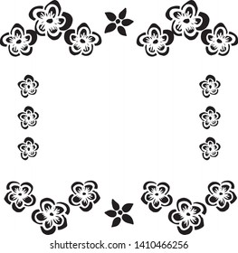 Vector illustration unique flower frame decoration for greeting card