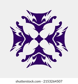 Vector illustration of unique geometric hand art and traditional attractive for ceramic wall decoration or other