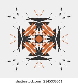 vector illustration of unique geometric symmetrical pattern for fabric wall decoration or others