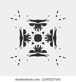 ilustración vectorial de un patrón simétrico geométrico único para la decoración de paredes de tela u otros