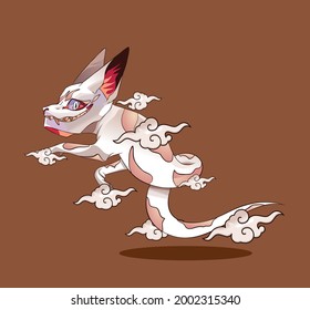 Vector illustration of a unique ghost dog image