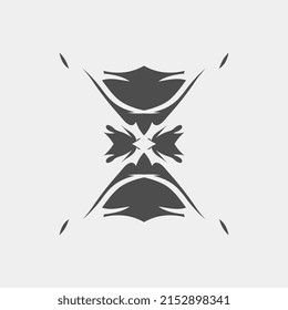 vector illustration, unique, good, symmetrical, contour for wall decoration or other suitable