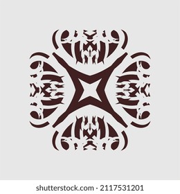 vector illustration of unique and interesting images with symmetry motifs for wall decoration