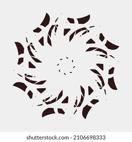 vector illustration of unique motifs such as neat and good fans for decoration