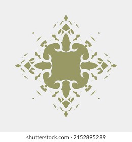 Vektorgrafik eines einzigartigen, symmetrisch blühenden Blumenmandala-Kreises für die Verzierung oder andere Dekoration