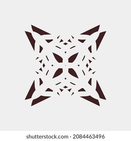 vector illustration of unique and symmetrical motifs suitable for decoration or cloth screen printing