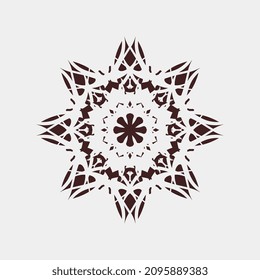 vector illustration of unique and symmetrical motifs suitable for wall decoration or cloth screen printing