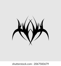 Vector illustration of a unique tattoo with a symmetrical style is also interesting