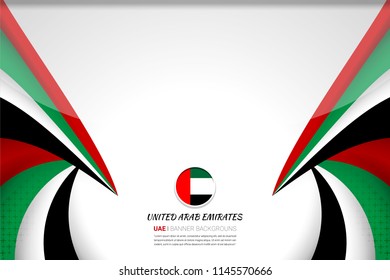 Vector illustration of United Arab Emirates Modern Background Concept for Independence, national day and other events, flag color design