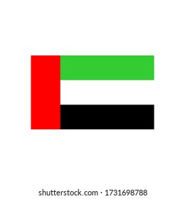 Vector illustration of United Arab Emirates flag