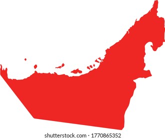 Vektorgrafik der Karte der Vereinigten Arabischen Emirate