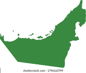 vector illustration of United Arab Emirates map