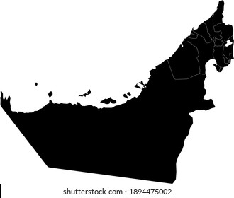 vector illustration of United Arab Emirates map