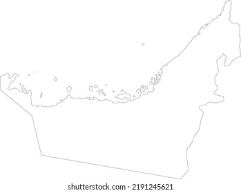 Vector Illustration of United Arab Emirates map