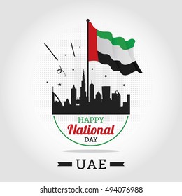 Vector illustration united arab emirates national day december the 2nd, spirit of the union. UAE national day celebration