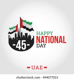 Vector illustration united arab emirates national day december the 2nd, spirit of the union. UAE national day celebration