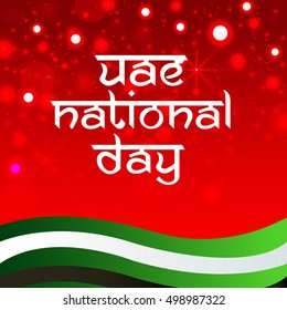 Vector illustration of United Arab Emirates Background with wave for national day.