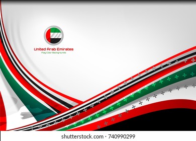 Vector Illustration United Arab Emirates Background Stock Vector ...