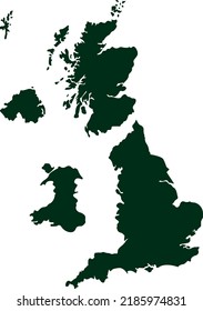 Vector Illustration of United Kingdom countries map