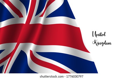 Vektorgrafik - Illustration der Flagge des Vereinigten Königreichs auf weißem Hintergrund