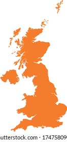 vector illustration of United Kingdom map