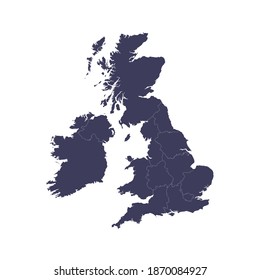 vector illustration of United Kingdom map