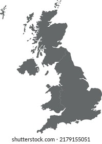 Vector Illustration of United Kingdom map