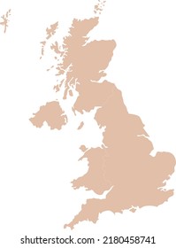 Mapa de la ilustración vectorial del Reino Unido