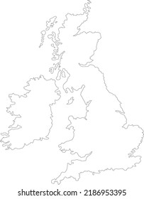 Vector illustration of United Kingdom map