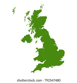 vector illustration of United Kingdom map