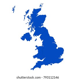 vector illustration of United Kingdom map