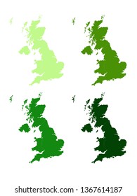 vector illustration of United Kingdom maps