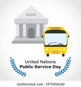 Vector Illustration For United Nation Public Service Day.