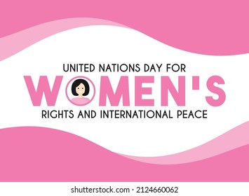Vector illustration of united nations day for women's rights and international peace design for poster or banner on white background. March 8. World icon. Flat design vector illustration.