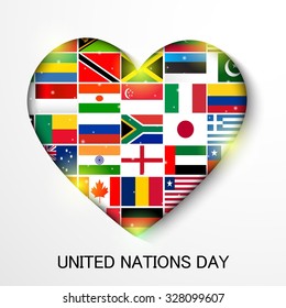 Vector illustration of United Nations Day Background.