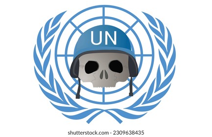 Vector illustration united nations peacekeepers soldiers. for poster, banner and any purpose