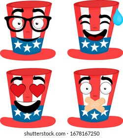 Vector illustration of United States cartoon hat