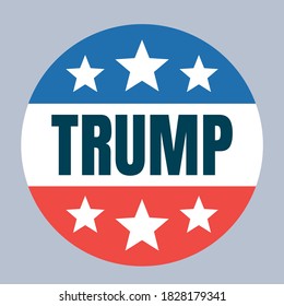 A vector illustration of the United States Donald Trump political campaign pin svg