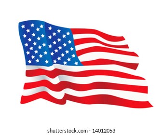 Vector illustration United States flag
