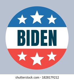 A vector illustration of the United States Joe Biden political campaign pin